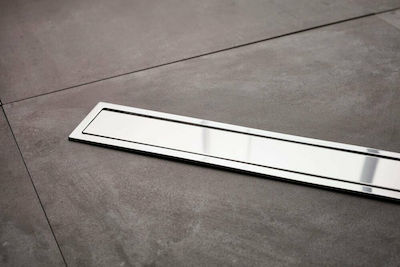 Tema Dolu 93774 Stainless Steel Channel Floor with Output 50mm and Size 40x11.5cm Silver 93774