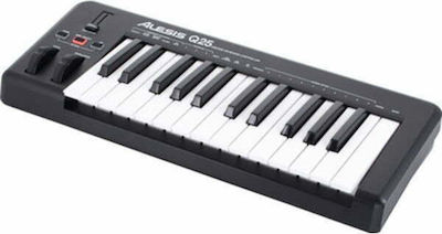 Alesis Midi Keyboard Q με 25 Πλήκτρα σε Μαύρο Χρώμα