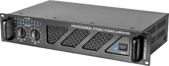 Ibiza Sound AMP600-MKII PA Power Amplifier 2 Channels 480W/4Ω 320W/8Ω with Cooling System Black