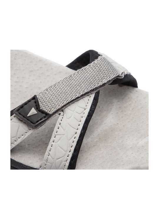 Adib Flache Sandalen für Damen Sportlich in Gray Farbe