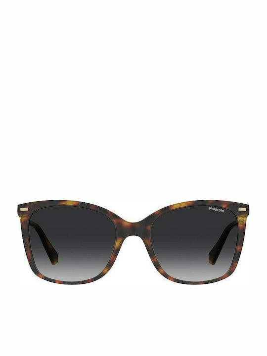 Polaroid Women's Sunglasses with Brown Tartaruga Plastic Frame and Black Gradient Polarized Lens PLD4108/S 086LA