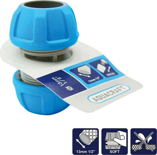 Aquacraft Soft Touch 552085 Σύνδεσμος Σωλήνων Ποτίσματος 13mm Γαλάζιο
