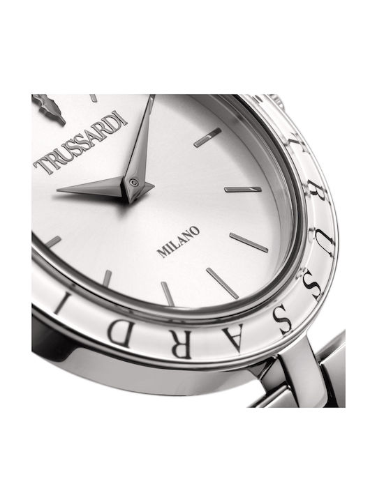 Trussardi T-Shiny Uhr mit Silber Metallarmband