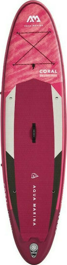 Aqua Marina Coral 10'2" Φουσκωτή Σανίδα SUP με Μήκος 3.1m Ροζ