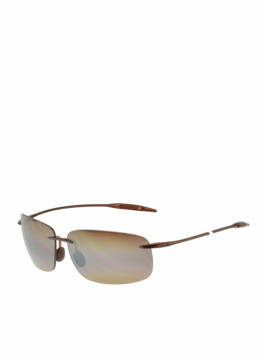 Maui Jim Men's Sunglasses with Brown Plastic Frame and Brown Polarized Mirror Lens H422-26