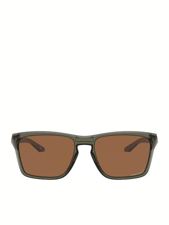 Oakley Sylas Men's Sunglasses with Green Plastic Frame and Brown Lens OO9448-14