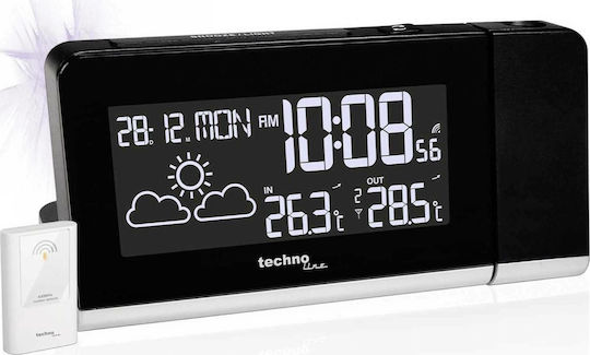 Technoline Επιτραπέζιο Ψηφιακό Ρολόι LCD με Ξυπνητήρι Μαύρο WT 539
