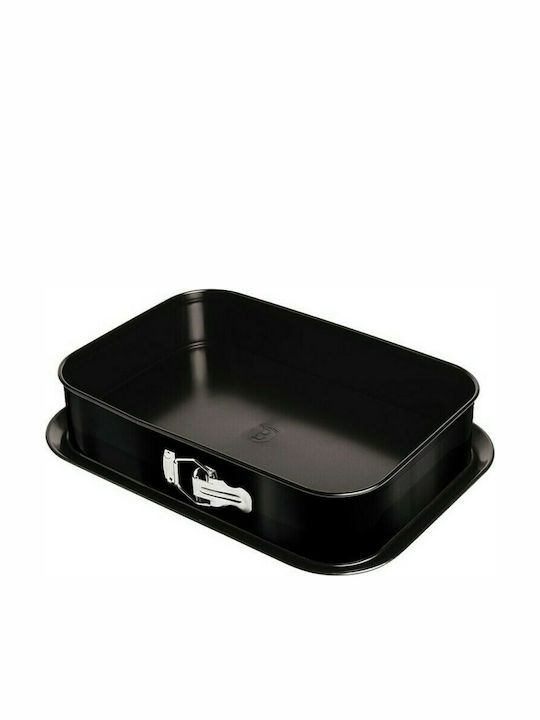 Berlinger Haus Non-stick Aluminum Cake Baking Pan with Removable Bottom Black Silver Collection 39x27x7.5cm