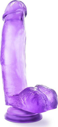 B Yours Sweet n' Hard 1 Realistisches Dildo mit Hoden und Saugnapf Purple 18cm
