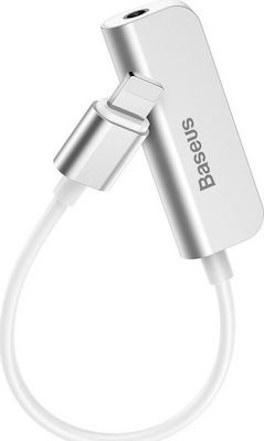 Baseus L50 Convertor Fulgerul masculin în 3.5mm / Fulgerul feminin Argint