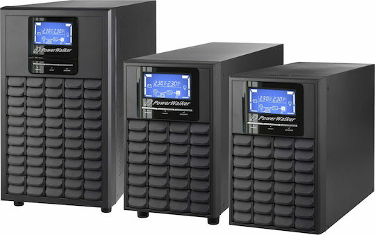 Powerwalker VFI 1000C LCD UPS On-Line 1000VA 800W with 3 IEC Power Plugs