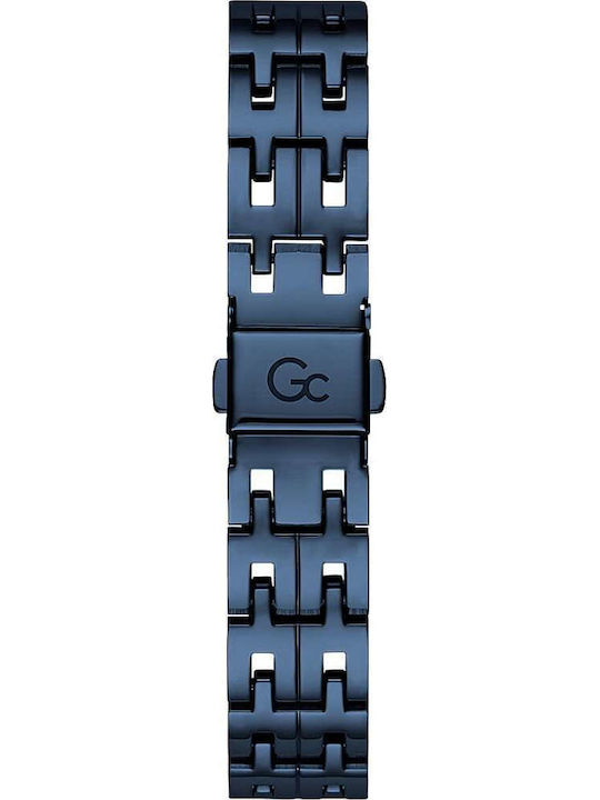 GC Watches Γυναικείο Ρολόι 36mm Μπαταρίας με Navy Μπλε Μεταλλικό Μπρασελέ