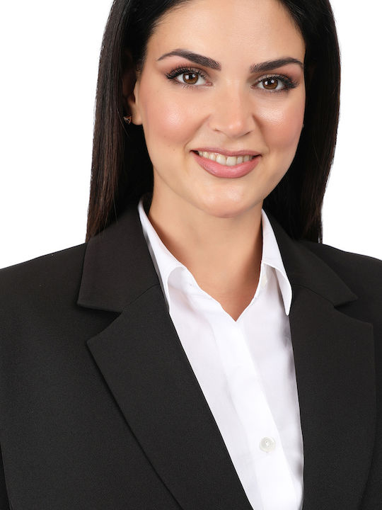Dina Γυναικείο Κρεπ Σακάκι Μαύρο