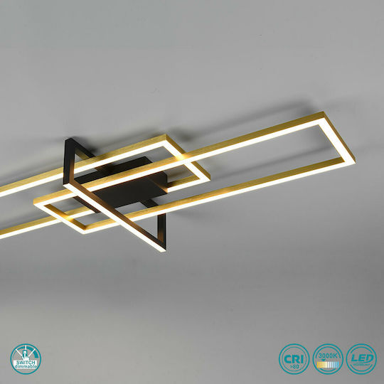 Trio Lighting Salinas Deckenleuchte 100cm Gold mit Integrierter LED