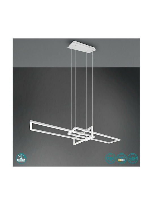 Trio Lighting Salinas Adjustable Pendant Light White Rail 110x40x40cm