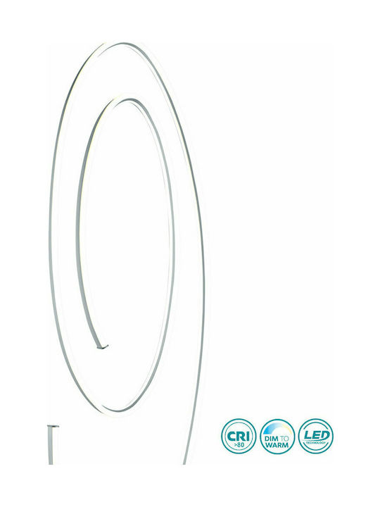 Cinque Ciola LED Floor Lamp H175xW40cm. Silver