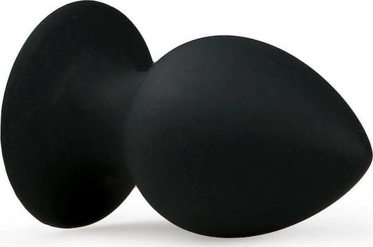 Easytoys Round Butt Plug Anal Plug Medium Black 10cm