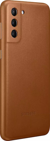 Samsung Leather Cover Back Cover Δερμάτινο Καφέ (Galaxy S21+ 5G)