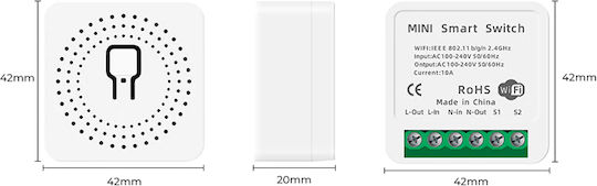 Next Systems Mini Comutator Inteligent Comutator Inteligent Wi-Fi 16A