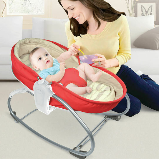 Bebe Stars Elektrisch Baby Relax Snooze mit Musik und Vibration Red für Kind bis 9kg