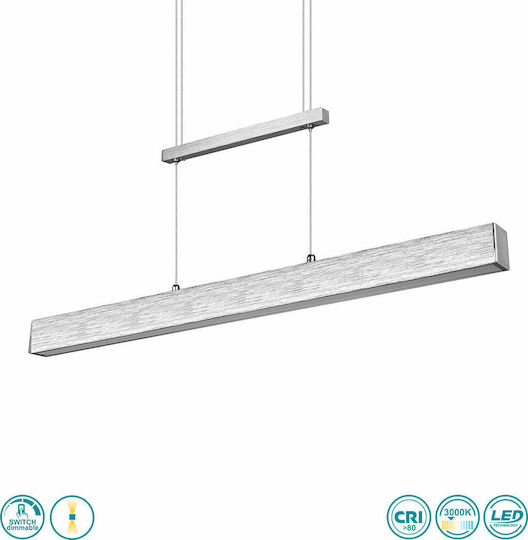 Trio Lighting Paros LED Γραμμικό Φωτιστικό Οροφής 21W Θερμό Λευκό IP20 με Ρυθμιζόμενη Ένταση Μ90xΒ11xΥ90εκ.