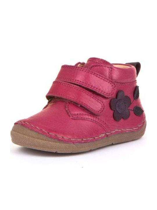 Froddo Kids Leather Anatomic Boots with Hoop & Loop Closure Fuchsia