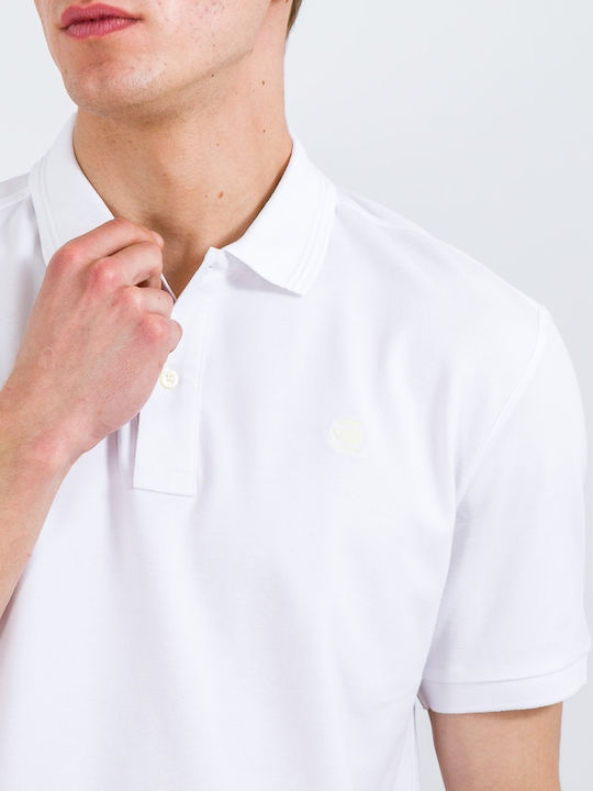 Dunda Slim Polo Μπλούζα Κοντομάνικη Λευκή