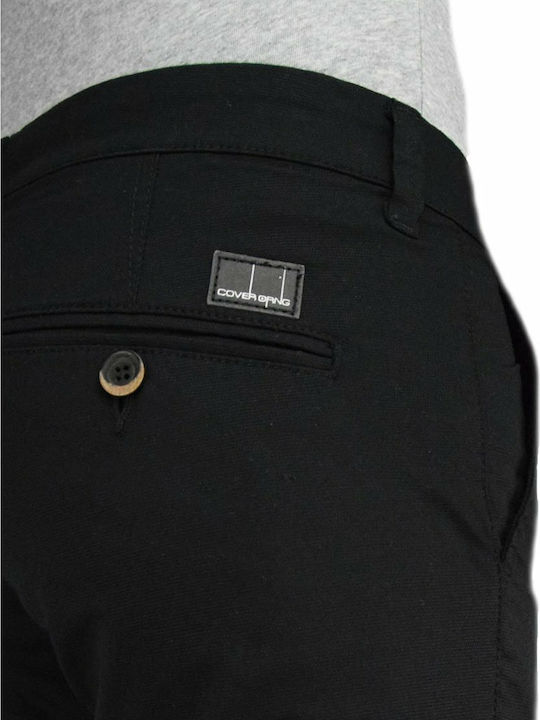 Chilly M0073 Trousers Chino Elastic in Skinny Fit Black
