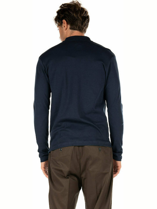 Selected Men's Long Sleeve Blouse Polo Navy