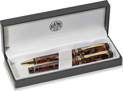 Kaweco Dia2 Pen Set with Quill Amber