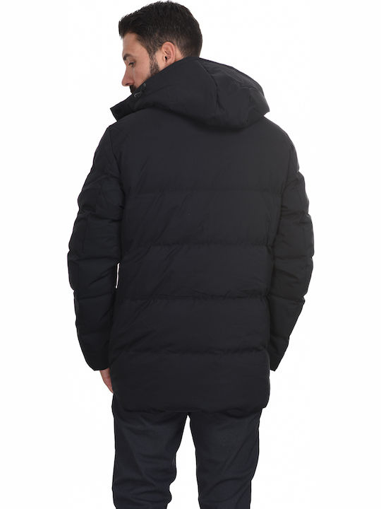 Biston Herren Winter Jacke Puffer Schwarz