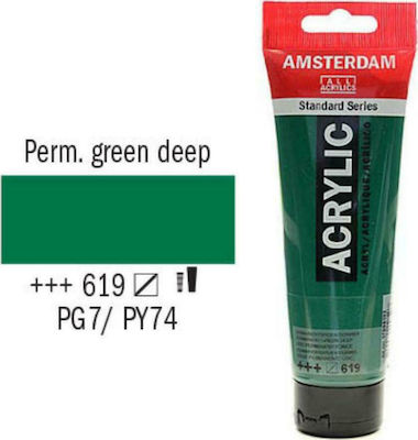 Royal Talens Amsterdam All Acrylics Standard 120ml Permanent Green Deep 619