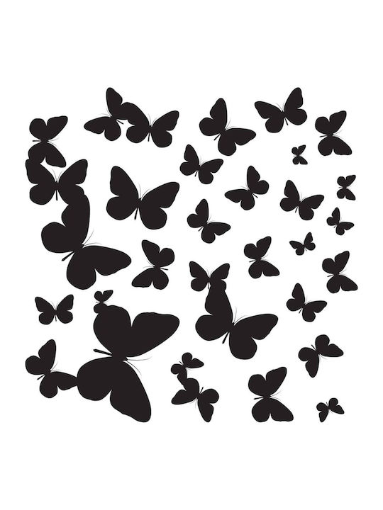 Decorative Sticker Wall Butterflies Silhouettes 2pcs 72x58cm Ango