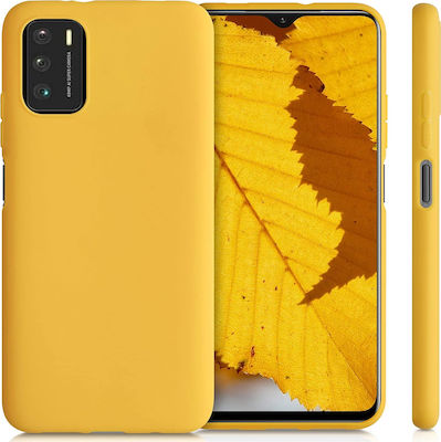 KWmobile Umschlag Rückseite Silikon Gelb (Poco M3 / Redmi 9T) 53971.143