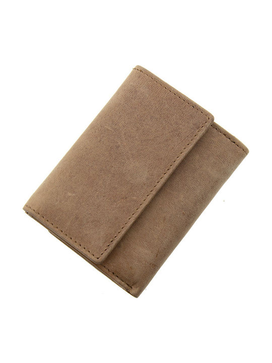 Leather Men's Wallet with RFID Beige