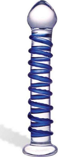 Glas Γυάλινο Dildo Blue 18cm