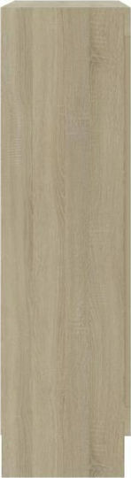 Living Room Display Cabinet Made of Particle Board with Windowed Sonoma Oak 82.5x30.5x115cm