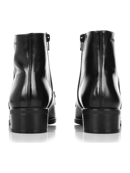 Wonders Leder Damen Knöchelstiefel Schwarz