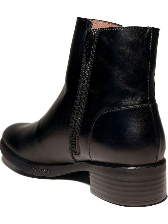 Wonders Women's Leather Ankle Boots Black