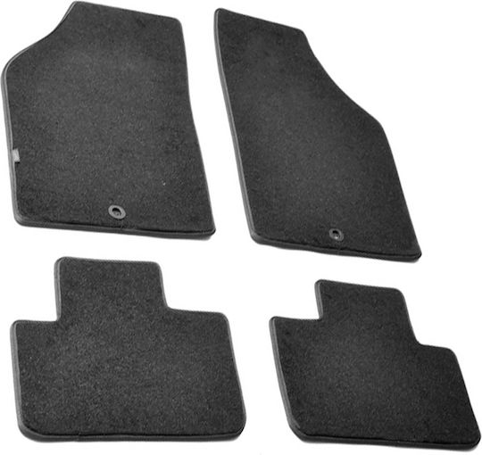 Lampa Set of Front and Rear Mats 4pcs for Fiat Punto 2009+ Black