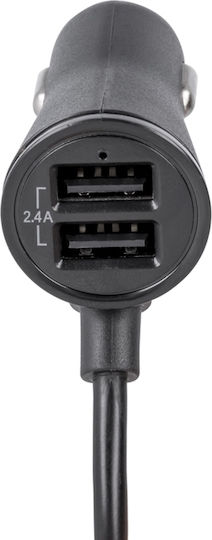 Maxlife MXCC-03 Car Charger 5.4A Fast Charging with Ports 4xUSB-A Black Color