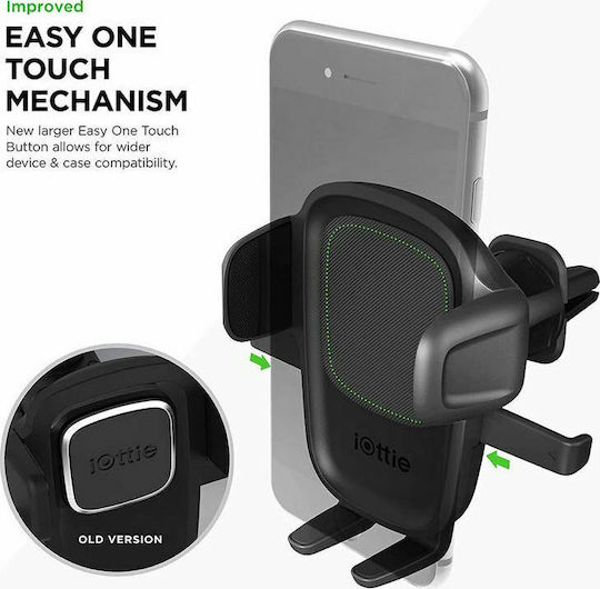 iOttie Βάση Κινητού Αυτοκινήτου Easy One Touch 5 Air Vent με Ρυθμιζόμενα Άγκιστρα