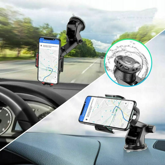 Tech-Protect V1 Universal Car Mobile & Tablet Mount with Adjustable Hooks Black