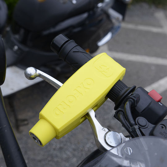 Oxford Motorcycle Lever Lock in Yellow
