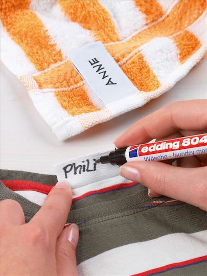 Edding Textile Marker 8040 Marker Wash-resistant Black for Fabric Στρογγυλή Μύτη