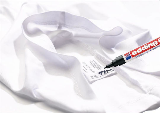 Edding Textile Marker 8040 Marker Wash-resistant Black for Fabric Στρογγυλή Μύτη