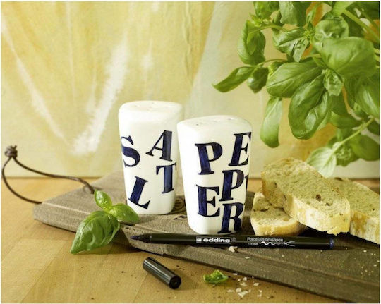 Edding Porcelain Brushpen Cool Markers Set Wash-resistant for Porcelain and Glass Πινέλο 4mm 6pcs