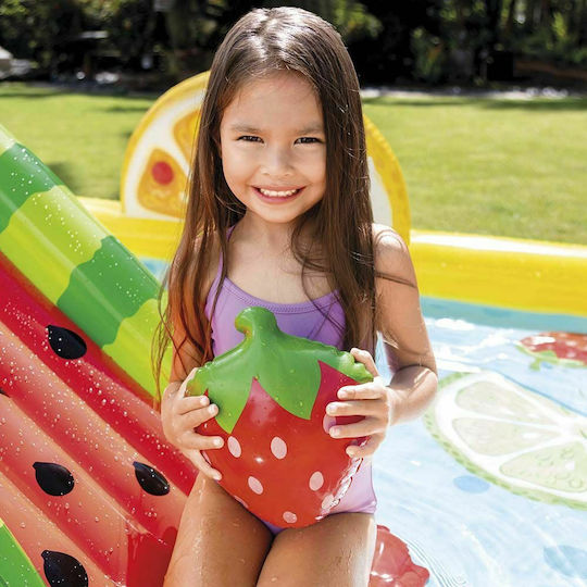 Intex Fun’n Fruity Spielcenter Kinder Schwimmbecken PVC 493lt Aufblasbar 244x191x91cm Gelbe
