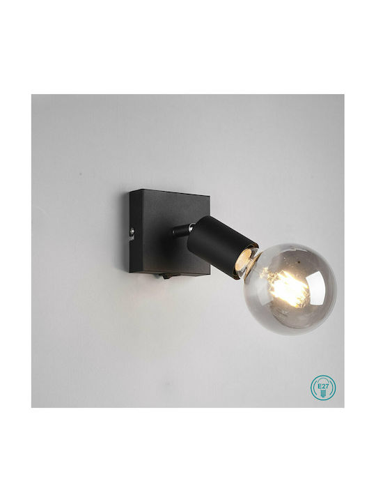 Trio Lighting Vannes Einzel Spot mit Fassung E27 in Schwarz Farbe