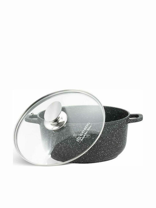 Edenberg Pots Set of Aluminum with Non-stick Coating Black 8pcs
